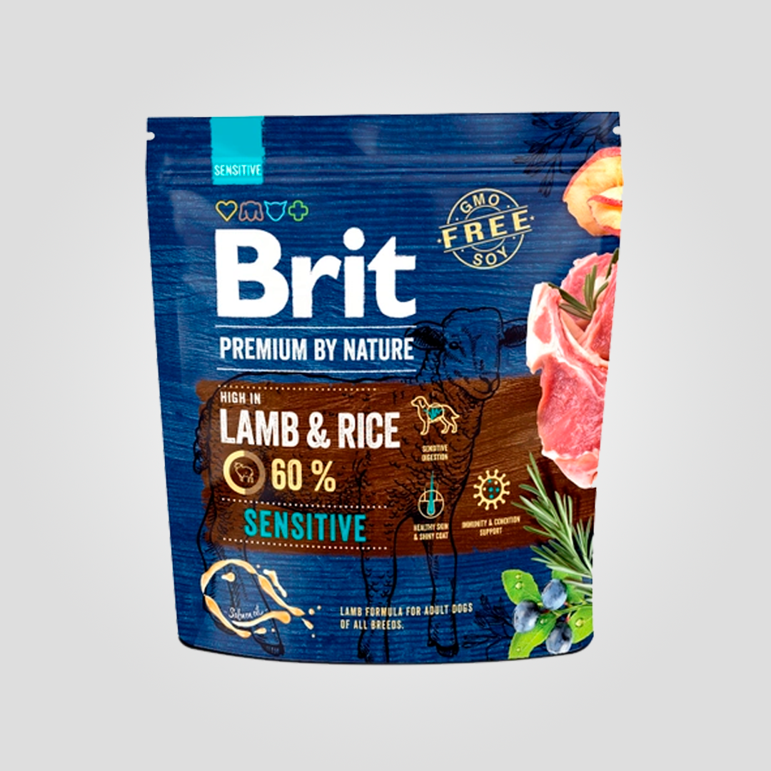 Корм сухой Brit Premium Dog Sensitive Lamb для собак с чувствительным пищеварением с ягненком 1 кг (20504576)