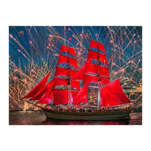 Алмазна мозаїка TK Group Червоні вітрила 40х30 см з рамкою в коробці (GB72553-mt)