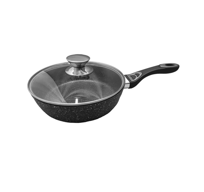 Сковорода із кришкою Benson мармурове покриття 26 см (BN-483)