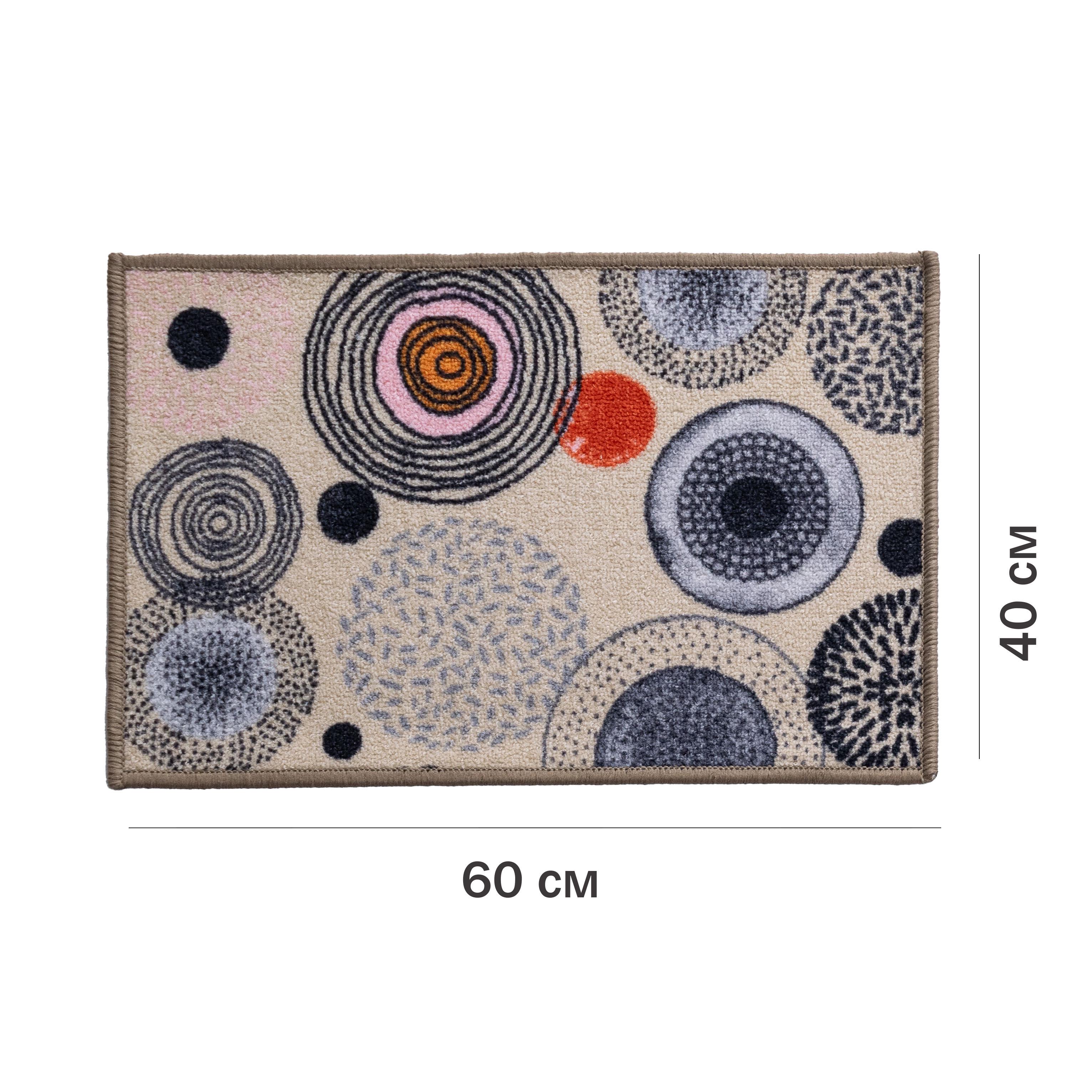 Коврик придверный Taba 309 на резиновой основе 40х60 см Бежевый (366835191) - фото 2