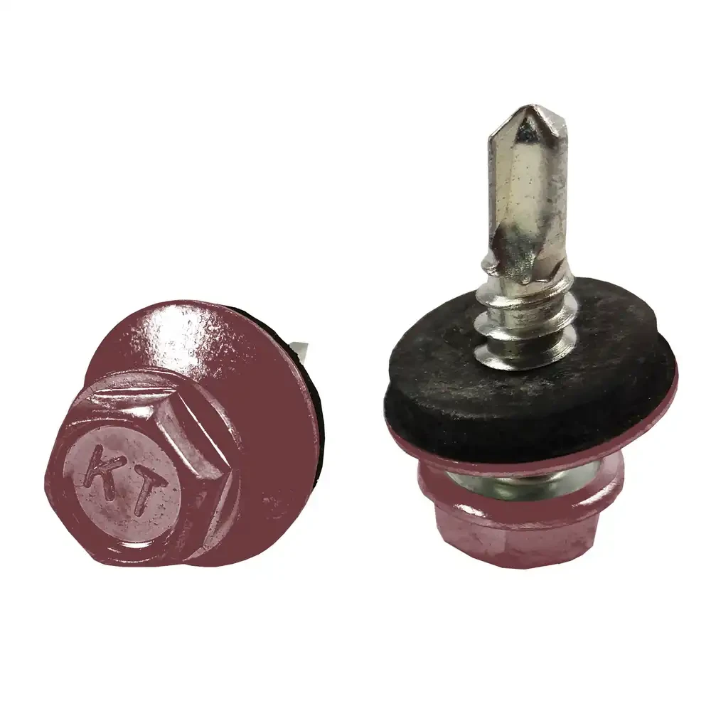 Саморез кровельный окрашенный по металлу 5,5х25 250 шт. RAL 3005 Вишня (66281441)