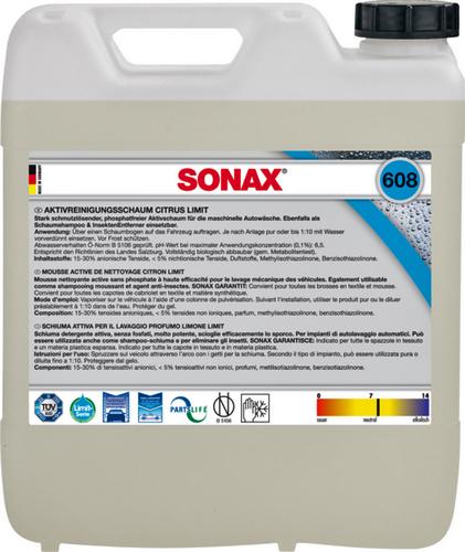 Активна піна концентрат 10 л Sonax Foam Lemon 608