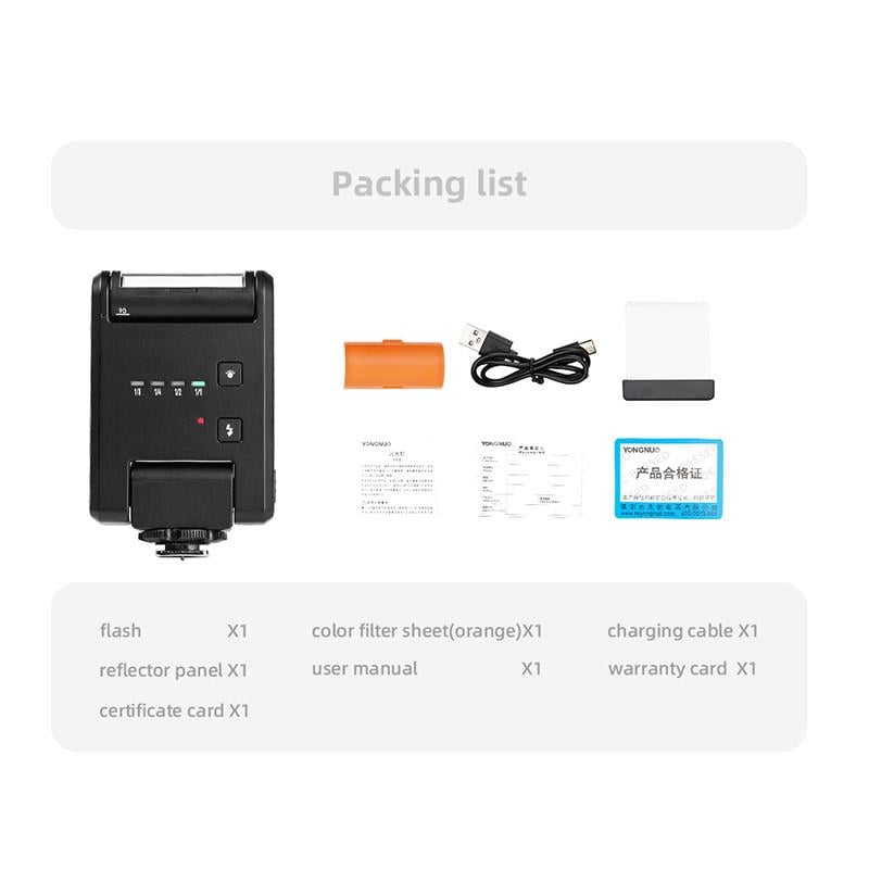 Спалах компактний для фотоапаратів FujiFilm/YongNuo YN6 Micro з вбудованим акумулятором - фото 9