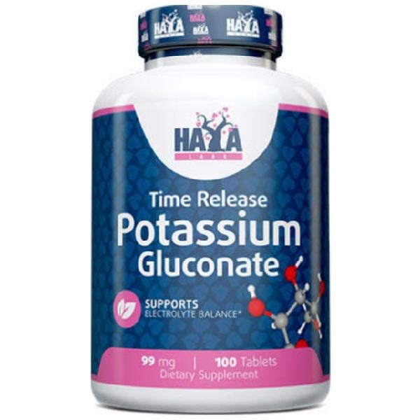 Микроэлемент Калий Haya Labs Potassium Gluconate 99 мг 100 таб.