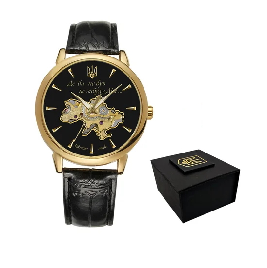 Наручные часы Awarder 022-3D "Не забуду дім" Gold/Black Наручные часы Awarder 022-3D "Не забуду дім" Gold/Black