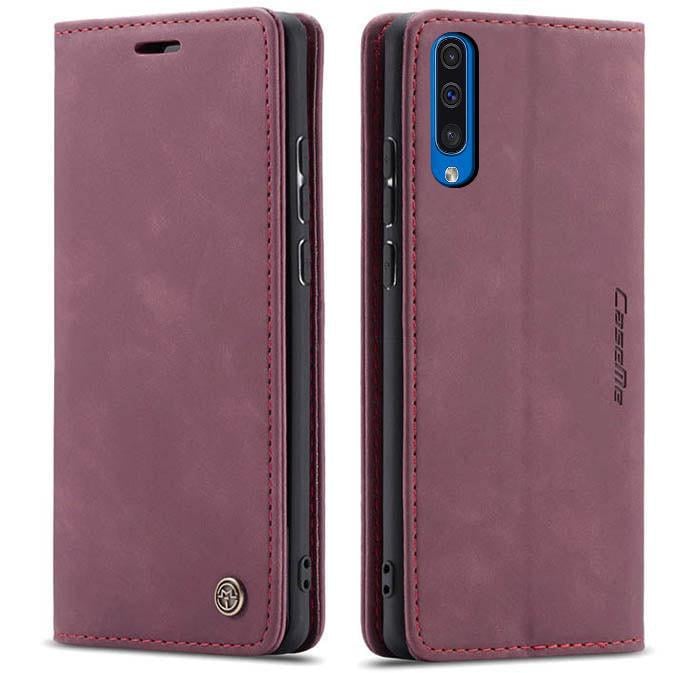 Чехол книжка с магнитом Samsung Galaxy A30s A307 CaseMe Wine (17711-42)