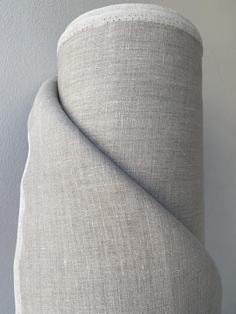 Ткань скатертная LINEN PLUS льняная некрашеная 155 см 330 Серый