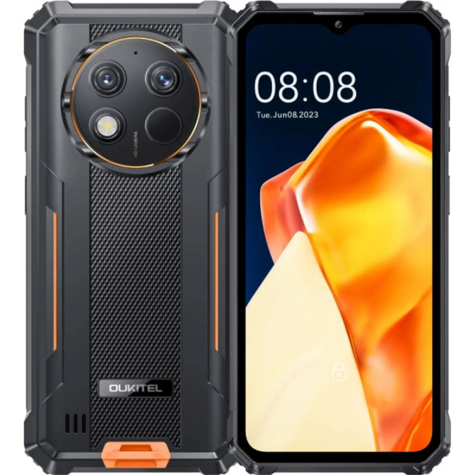 Смартфон Oukitel G1 6,5" HD+ 6GB 256GB T606 10600 mAh 48+5Мп IP69K NFC Black/Orange (G1_Orange)