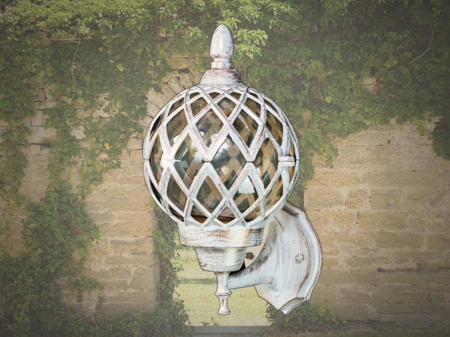 Садовый светильник Классический Белый/Патина (DJ070-M-W1 WH)