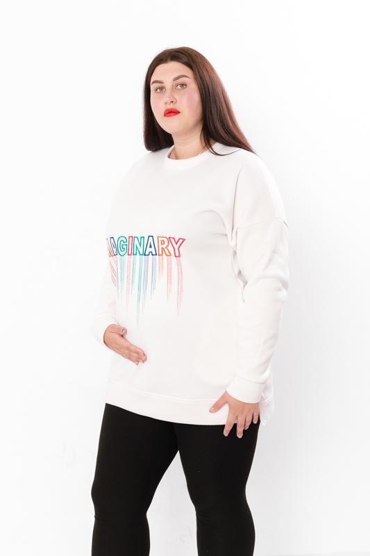 Туніка жіноча для вагітних Носи своє S/M Білий (43438-v1)