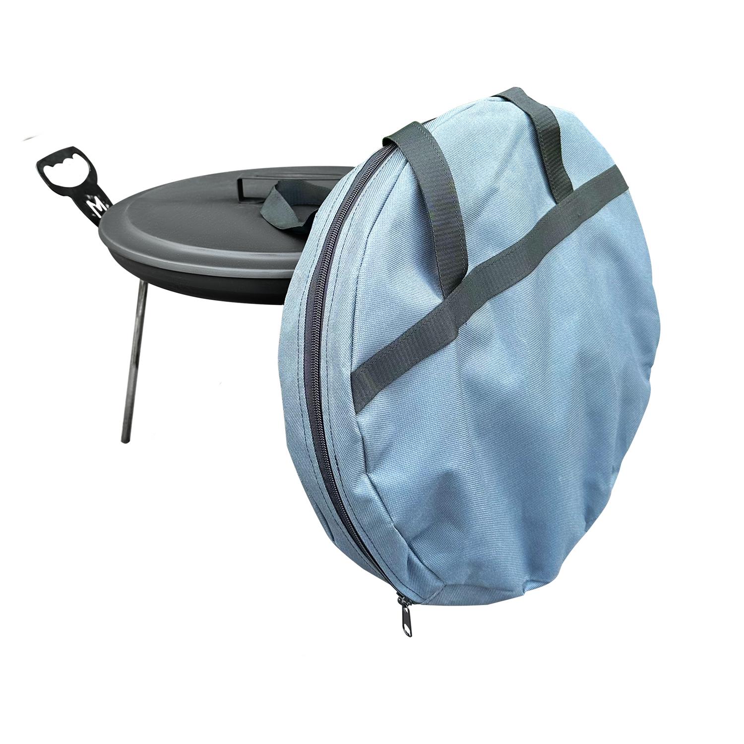 Сковорода из диска Mzavod Фрея стальная SDR-40K с крышкой и чехлом Черный (136-17-1080150100002)