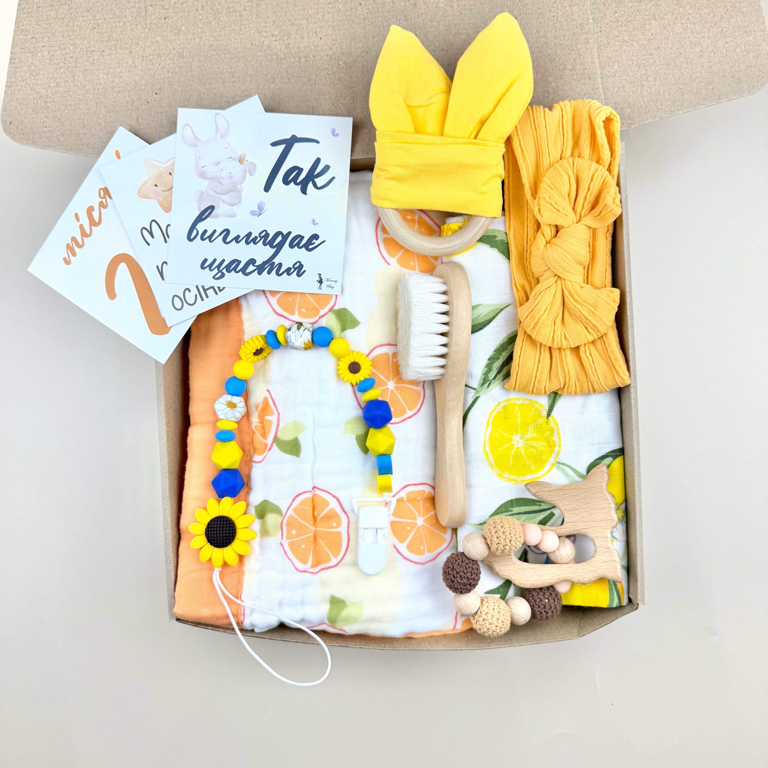 Набір подарунковий Привіт Світ №4 з пледом новонародженому на виписку (142480)