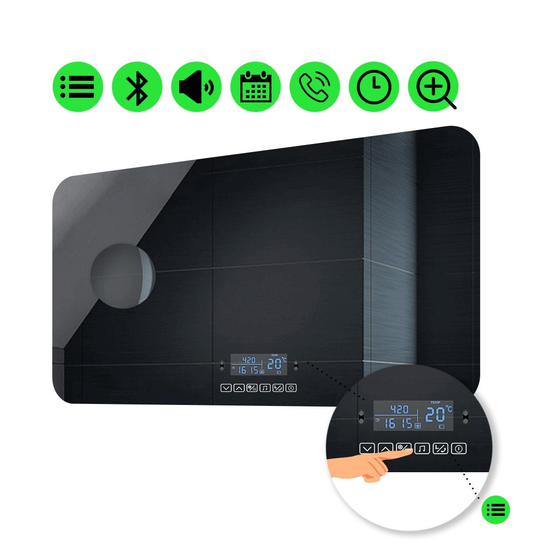 Дзеркало з LED підсвіткою Ornella з Smart-блоком та лінзою без підсвітки 60x100 см (Ornela131)