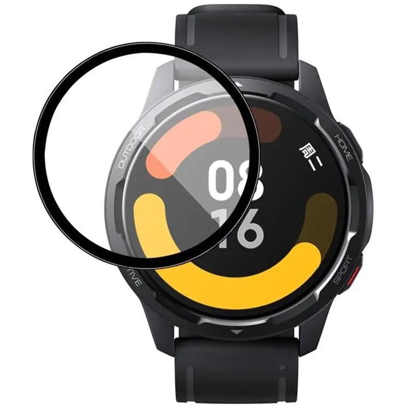 Плівка полімерна 3D full glue для Xiaomi Watch S1 Active Чорний (00000057634_1)