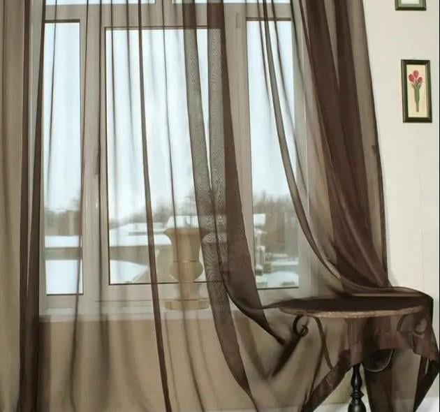 Тюль из шифона Венге (805т)