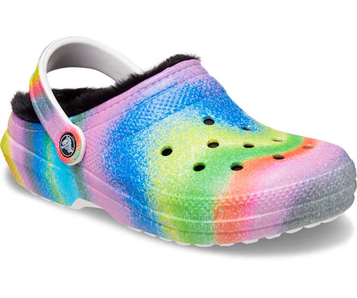 Утепленные сабо Crocs Classic Fur Lined Spray Dye р. W8/EUR 38-39 White/Multi (13480469) - фото 5