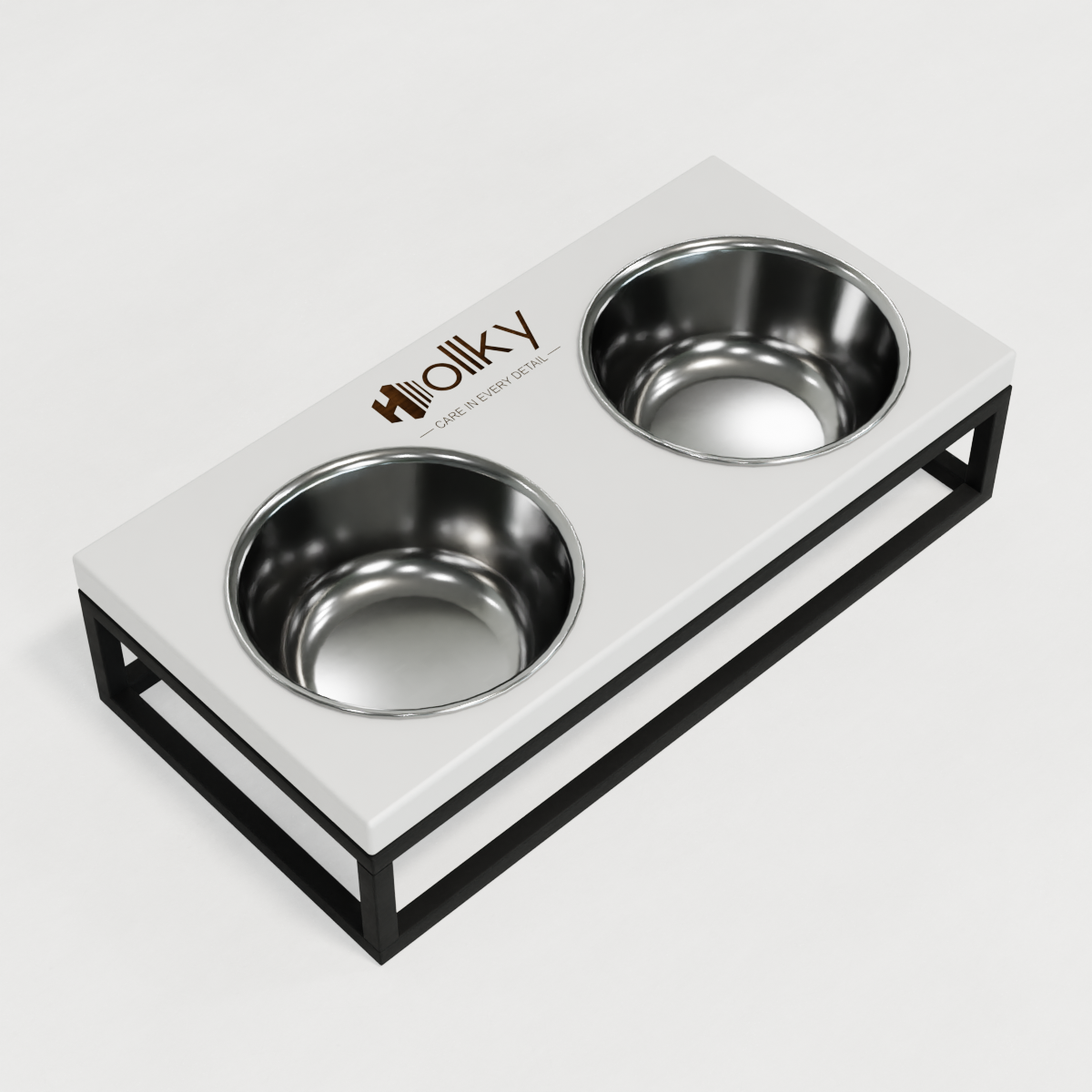 Миски на подставке для маленьких собак и котов Hollky Base S 2х0,45 л (BS-36187-BLWH) - фото 7 Миски на подставке для маленьких собак и котов Hollky Base S 2х0,45 л (BS-36187-BLWH) - фото 7