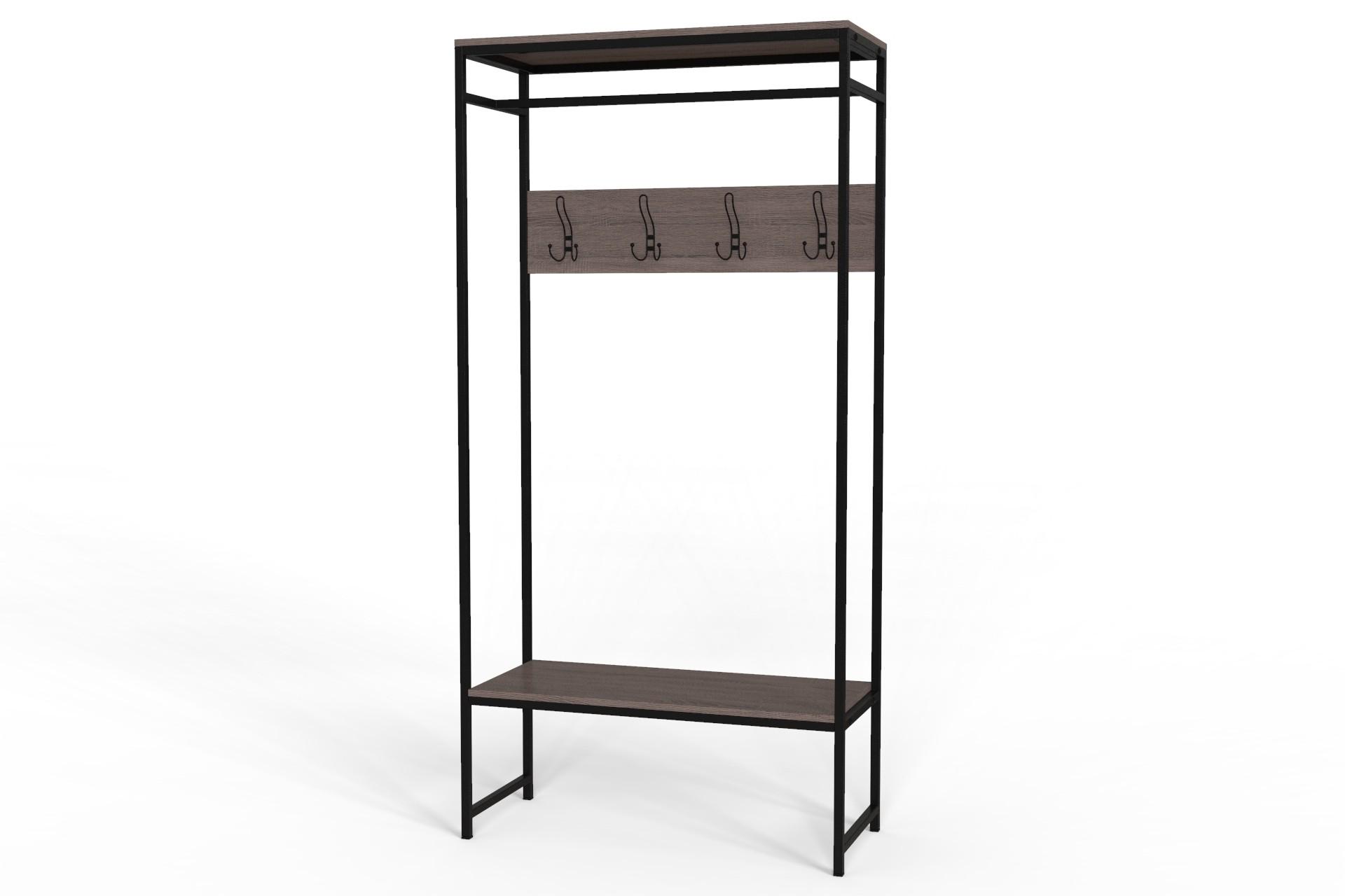 Вешалка модульная напольная Ferrum-decor Трелис 14 ДСП 16 мм 180x90x38 см Черный/Дуб Сонома Трюфель (FRD-104347) Вешалка модульная напольная Ferrum-decor Трелис 14 ДСП 16 мм 180x90x38 см Черный/Дуб Сонома Трюфель (FRD-104347)
