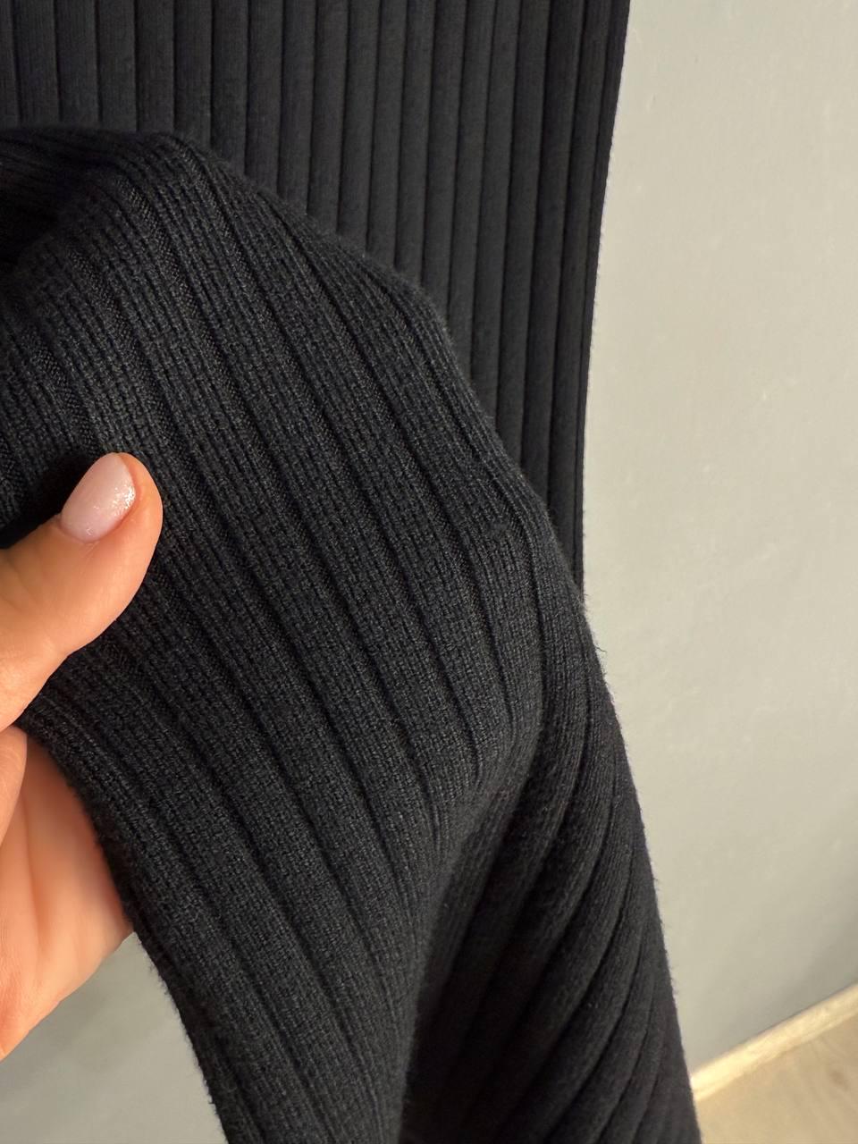 Юбка женская My fashion 478-123-70 вязаная в рубчик средней длины с разрезом OS Черный (5435) - фото 6 Юбка женская My fashion 478-123-70 вязаная в рубчик средней длины с разрезом OS Черный (5435) - фото 6