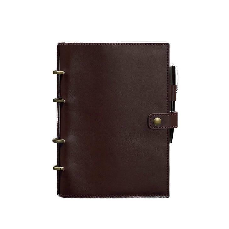 Блокнот шкіряний Софт-бук 9.1 з датованим блоком Бордовий (A-027493) - фото 1