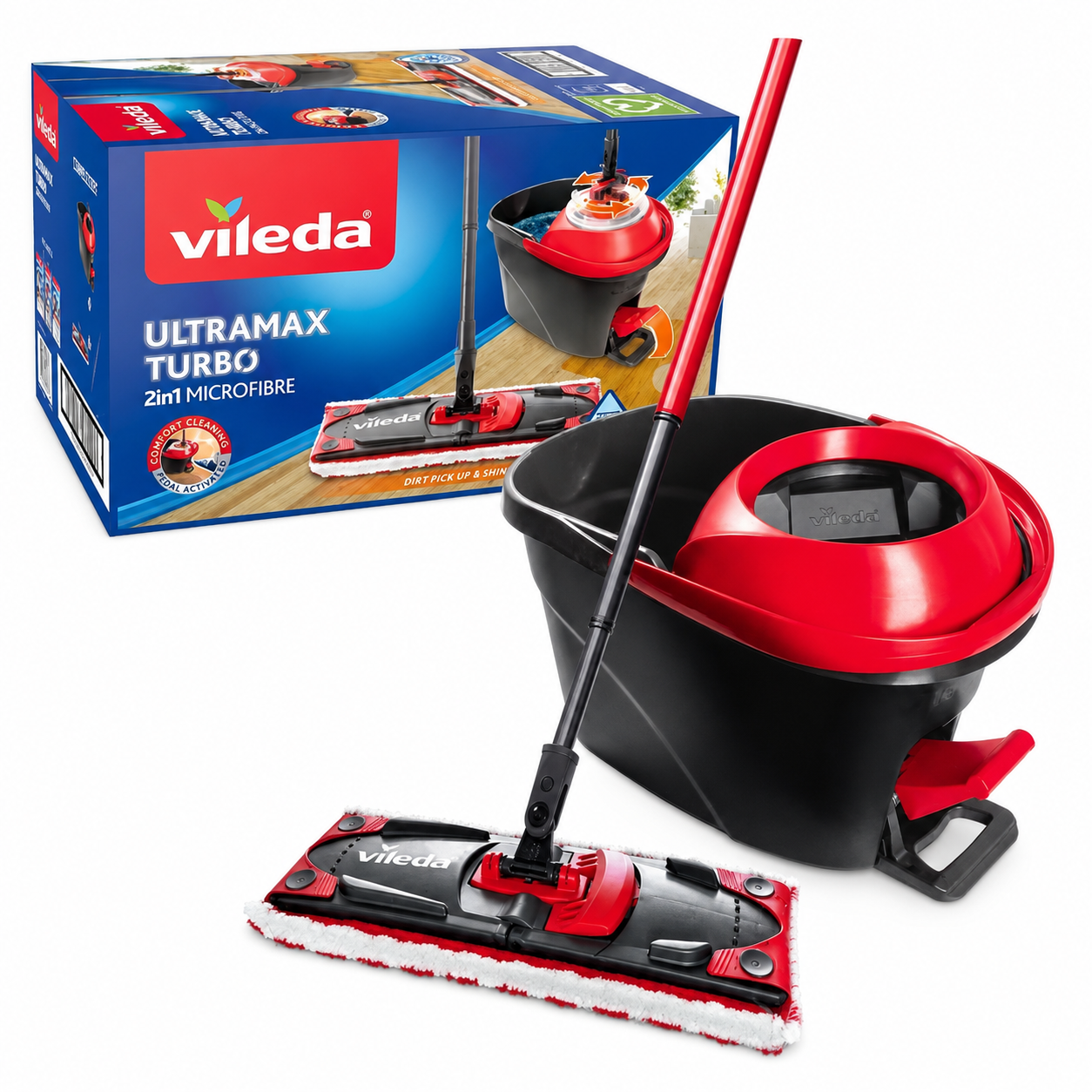 Набор для уборки Vileda ULTRAMAX TURBO 2в1 Microfibre с ведром 16 л (163425)
