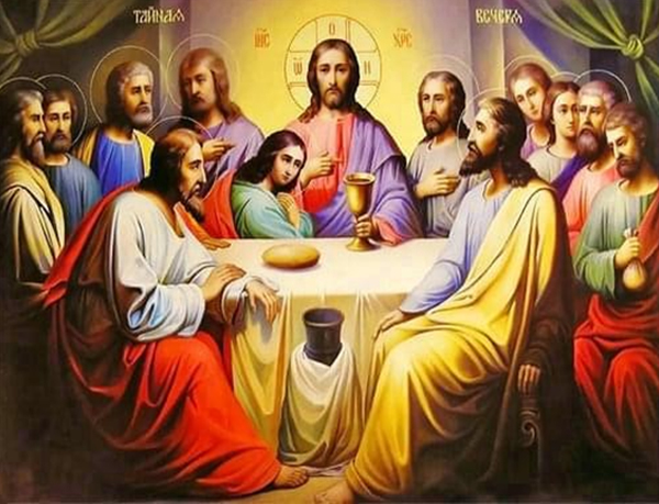 Алмазна мозаїка Ікона Тайна вечеря Леонардо да Вінчі повна викладка 5D 30х40 см (2112786849)