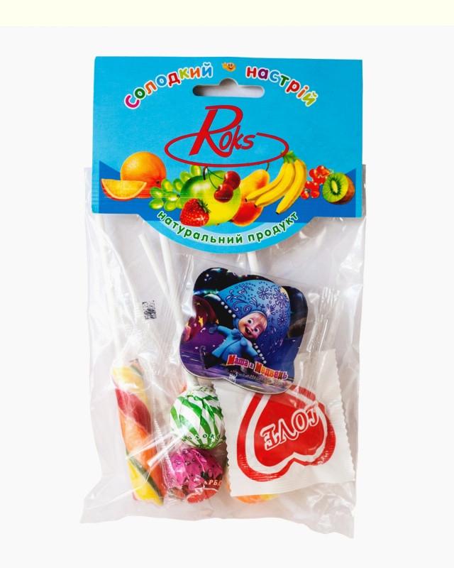 Льодяники на паличці ROKS асорті 63 г 10 шт. 630 г (015) Льодяники на паличці ROKS асорті 63 г 10 шт. 630 г (015)