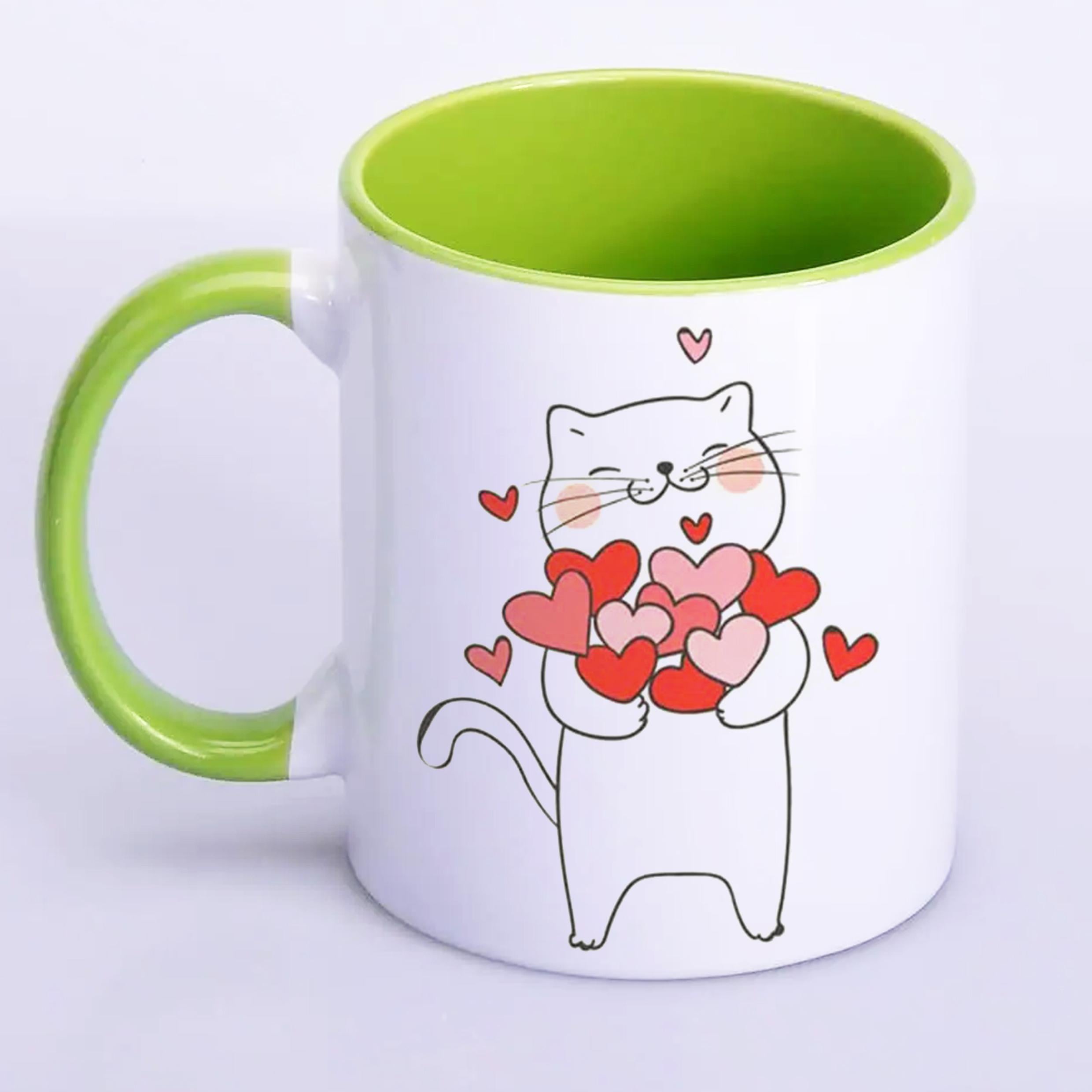 Чашка с принтом My love 330 мл Салатовый (17426)