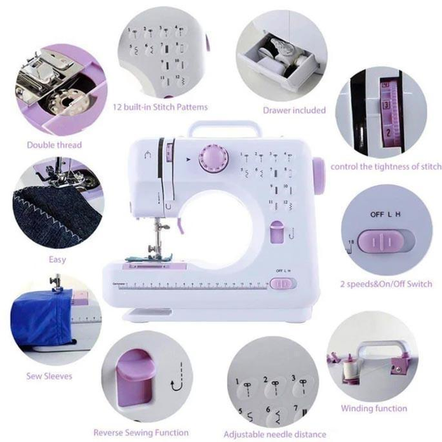 Швейная машинка бытовая YASM-505A Pro 12в1 с подсветкой 12 типов строчки - фото 7