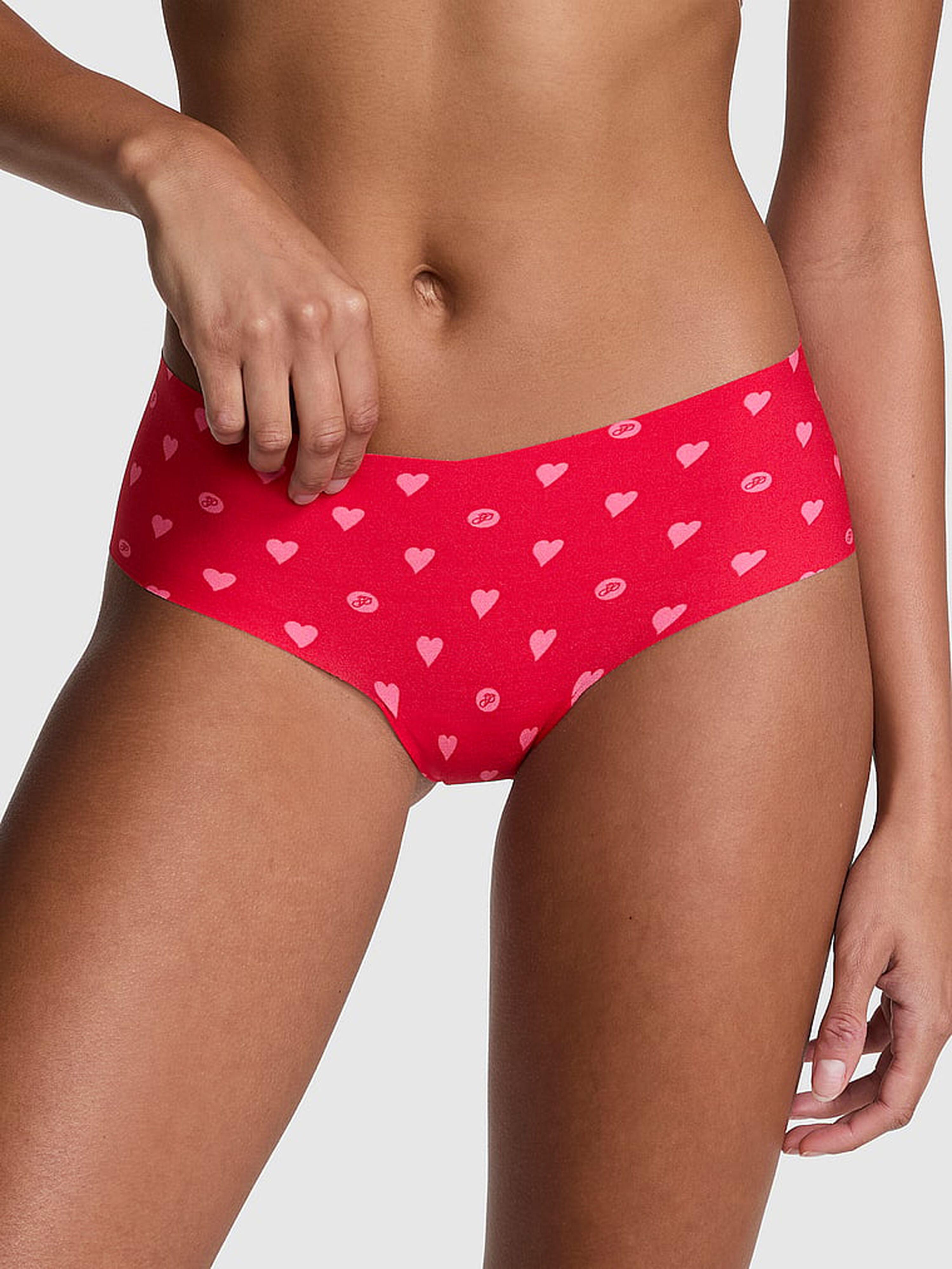 Трусики Victoria's Secret Cheeky No-Show Panty Pink Red S Красный (26969766)
