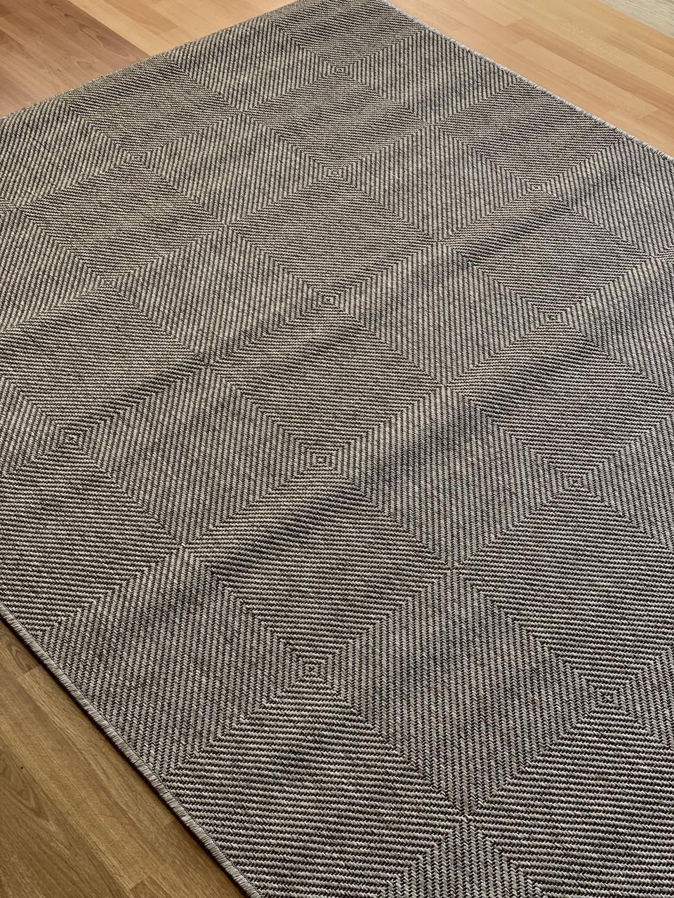 Килим безворсовий абстрактний рогожка прямокутний 80х250 см Бежевий (10030-0101) - фото 4 Килим безворсовий абстрактний рогожка прямокутний 80х250 см Бежевий (10030-0101) - фото 4