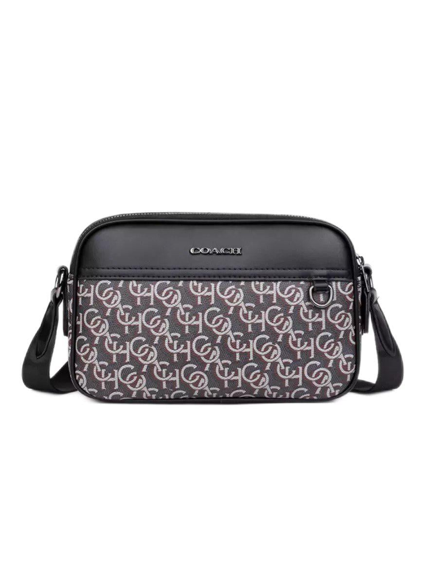 Сумка чоловіча через плече Coach Чорний/Коричневий