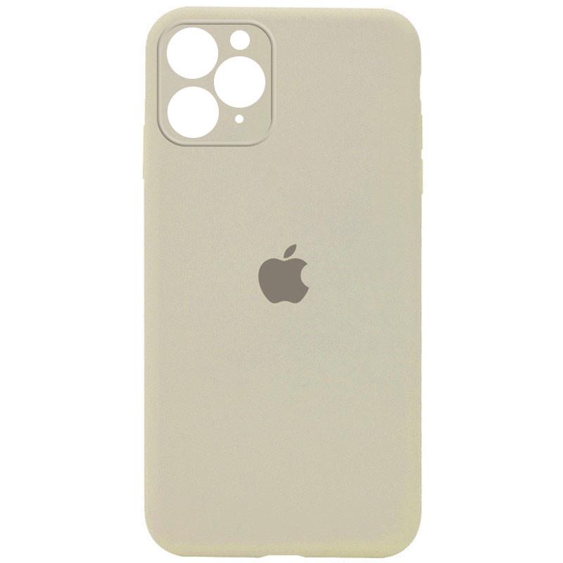 Противоударный чехол Silicone Case Square Full Camera Protective AA для Apple iPhone 11 Pro 5.8" Бежевый/Antigue White