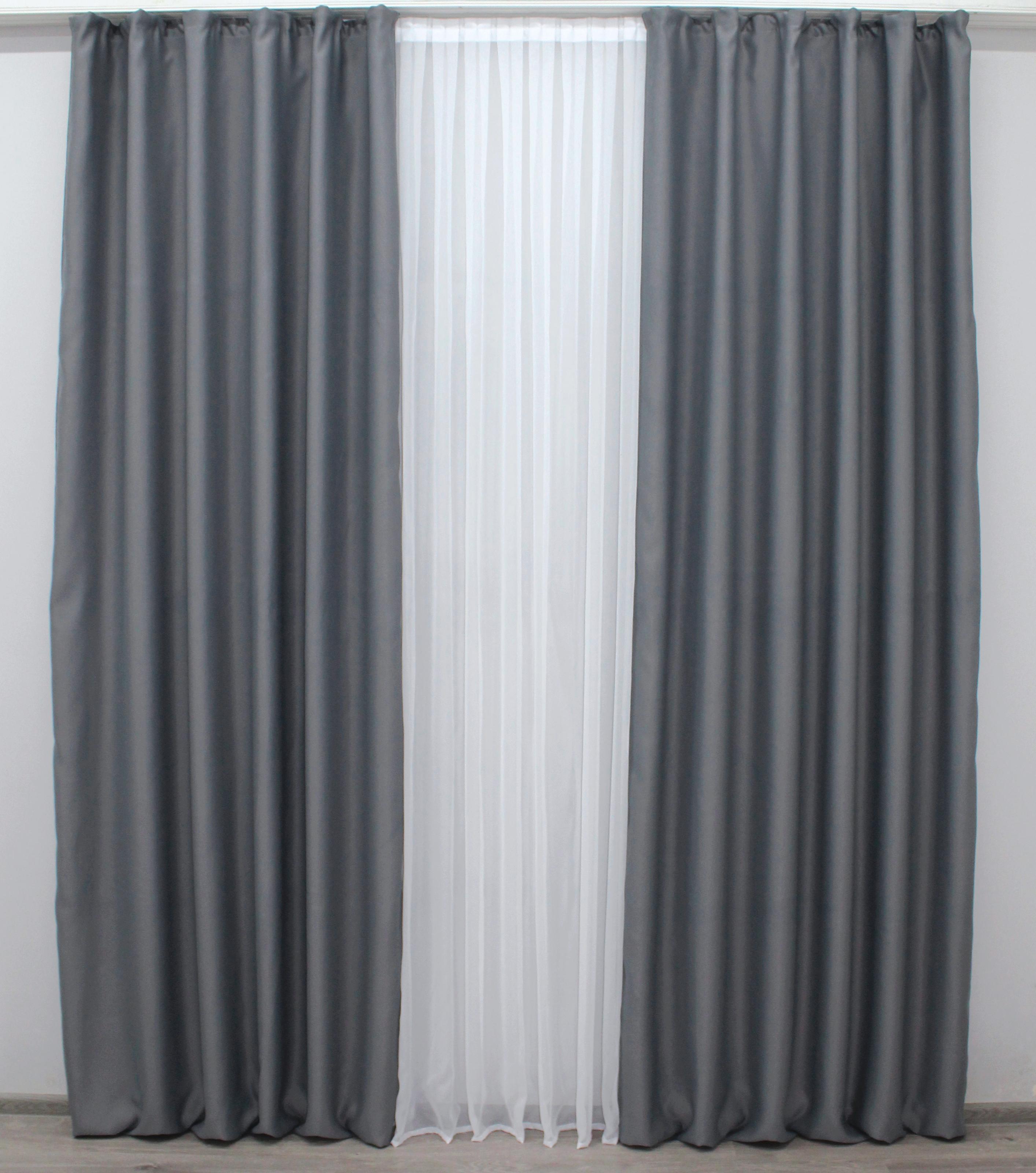 Комплект штор VR-Textil Bagema Rvs № 1009ш блекаут 150х270 см 2 шт. Графітовий (30-807) - фото 3 Комплект штор VR-Textil Bagema Rvs № 1009ш блекаут 150х270 см 2 шт. Графітовий (30-807) - фото 3