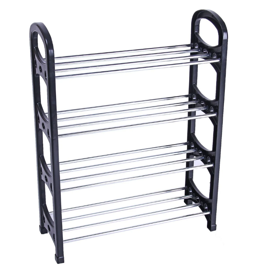 Полиця для взуття As Seen On TV Stackable Shoe Rack 4 полиці Black (2_008533)