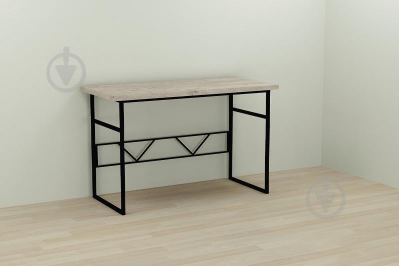 Компьютерный стол Ferrum-decor Раян 75x100x70 черный ДСП Дуб Шервуд 32мм