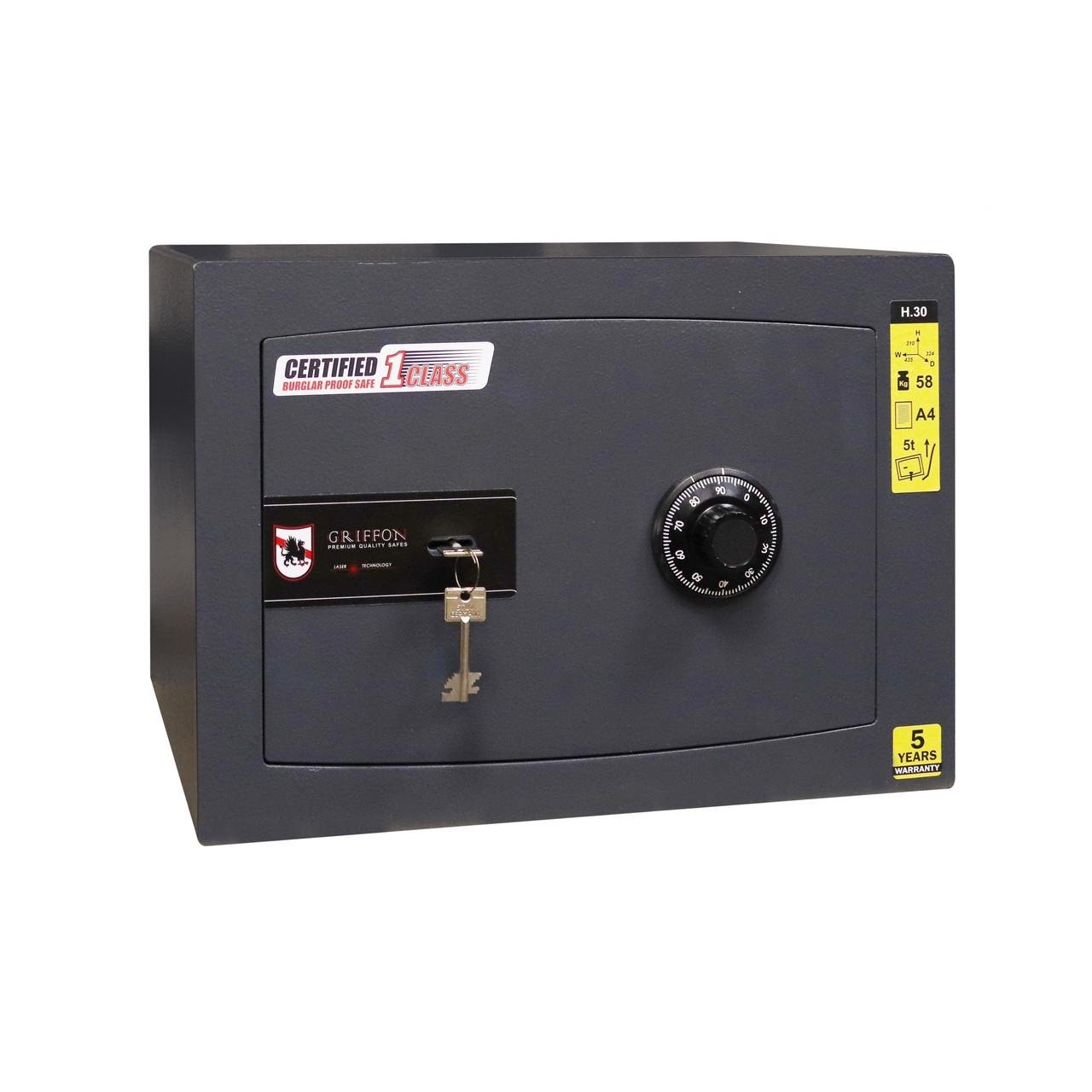 Сейф взломостойкий Griffon H.30.KC Dark Grey (25763611)