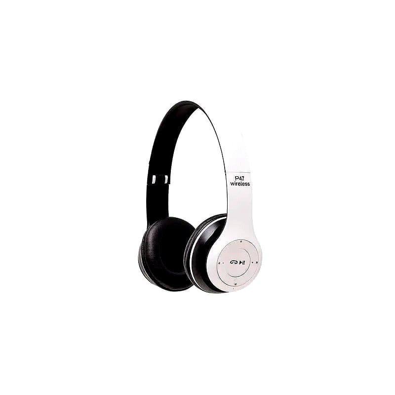 Наушники беспроводные Wireless P-47 Bluetooth/MicroSD/FM Радио Белый (1-17-201444012)