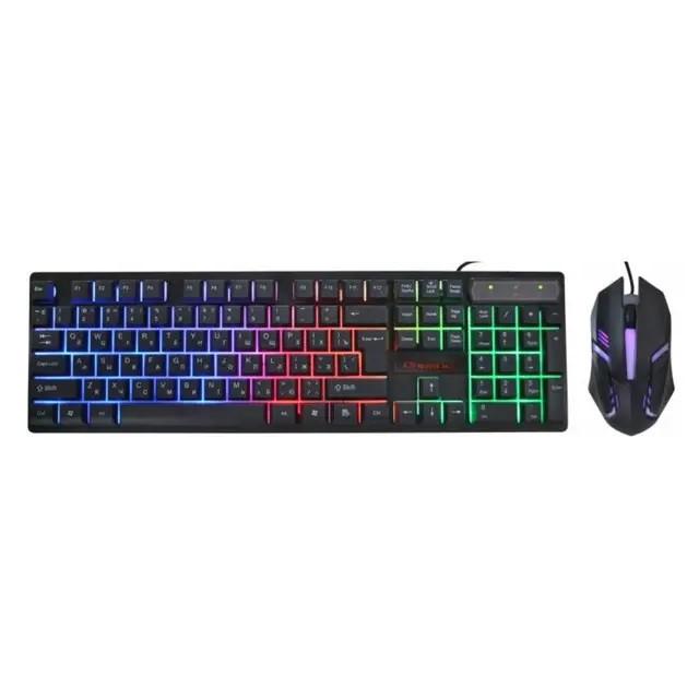 Комплект игровая клавиатура и мышь UKC KR-6300TZ с RGB подсветкой Black (3_00681) - фото 4