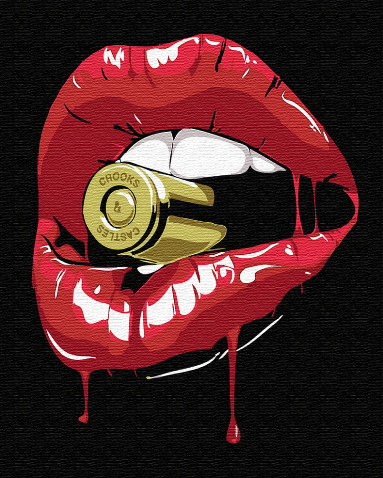 Картина по номерам Brushme Губы с пулей (GX30460)