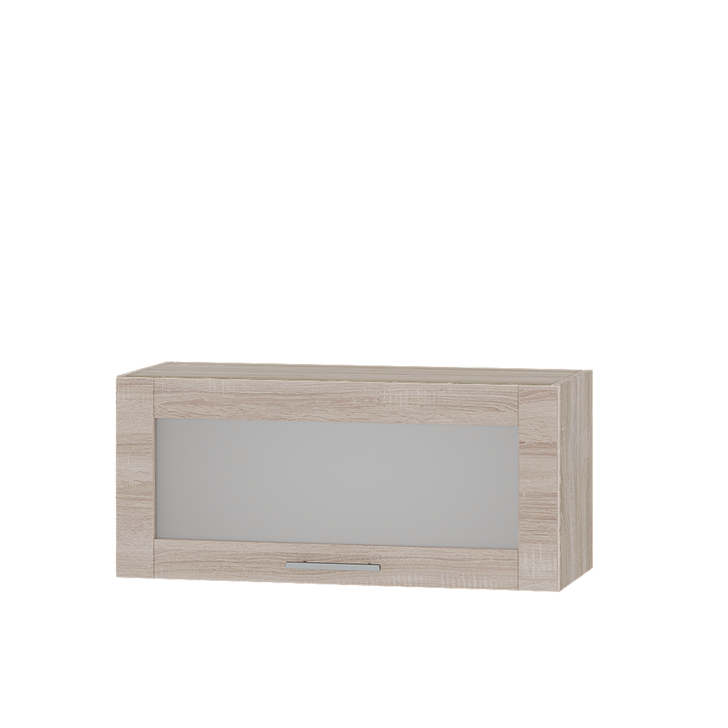 Шкаф верхний Эверест Оптима модуль Верх витрина ВВ09-800 80х30х36 см Дуб Сонома/Дуб Сонома (08709)