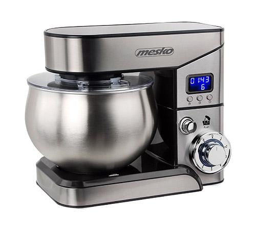 Планетарный миксер Mesko MS 4228 LCD 5 л 2000 Вт ЖК-дисплей Серебристый (34618473)