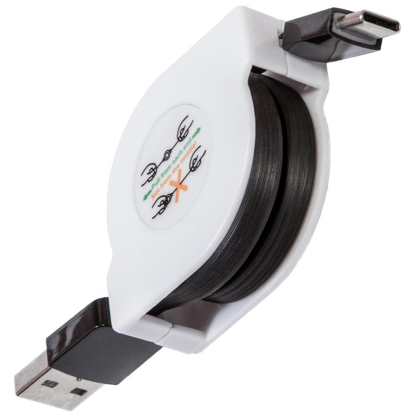 Дата кабель рулетка USB-Type C 1 м Tolus 3FT - фото 5