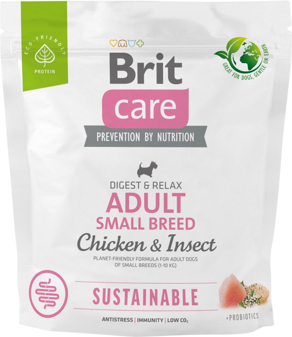Корм для собак малих порід Brit Care Dog Sustainable Small Breed з куркою та комахами 1 кг (8595602558674) Корм для собак малих порід Brit Care Dog Sustainable Small Breed з куркою та комахами 1 кг (8595602558674)