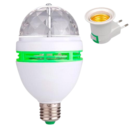 Диско лампа вращающаяся светодиодная E27 LED RGB 3 Вт (501390)