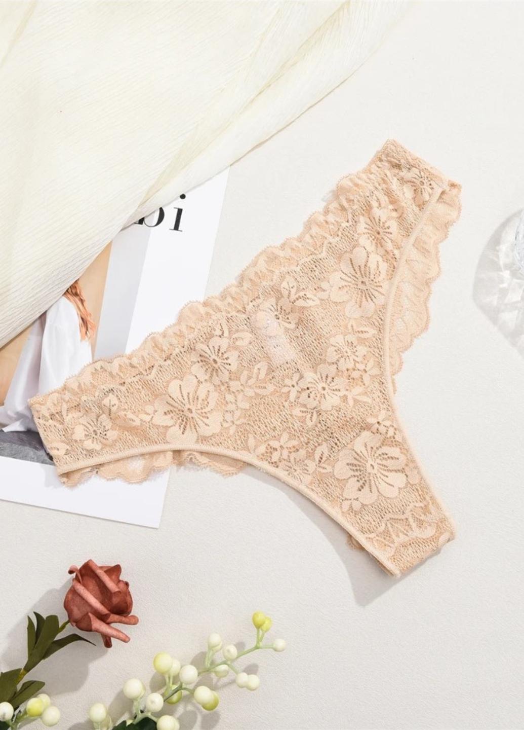 Трусики стринги женские кружевные Wonderful Butterfly L Бежевый (1991-46-01) - фото 8 Трусики стринги женские кружевные Wonderful Butterfly L Бежевый (1991-46-01) - фото 8