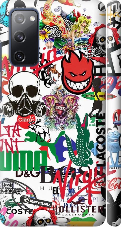 Чехол на Samsung Galaxy S20 FE G780F Many different logos (4022m-2075-42517)