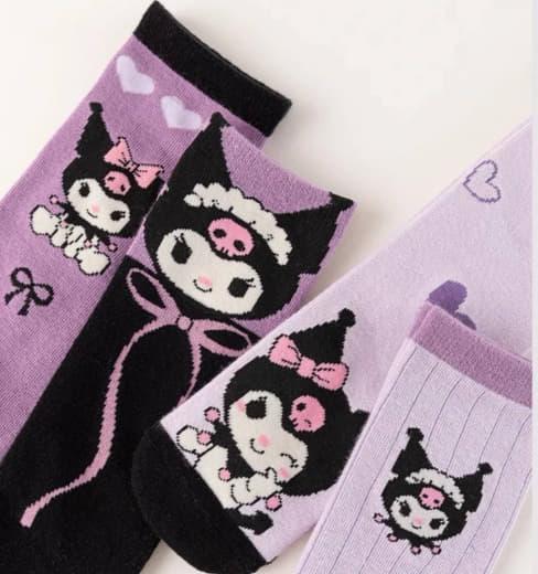Набор носки/гольфы детские Куроми стиль аниме Мелоди от 3 до 14 лет 4 шт. Сиреневый (2624436979) - фото 4 Набор носки/гольфы детские Куроми стиль аниме Мелоди от 3 до 14 лет 4 шт. Сиреневый (2624436979) - фото 4