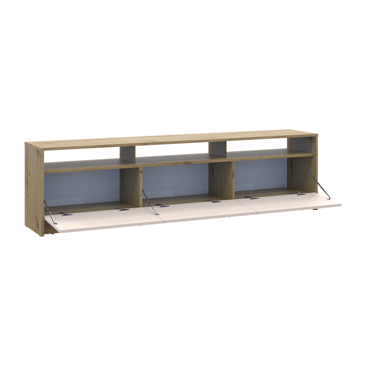 Тумба ТВ Doros U3 ДСП 180х33х43 см Дуб Артізан/Кашемір (41516203) - фото 4 Тумба ТВ Doros U3 ДСП 180х33х43 см Дуб Артізан/Кашемір (41516203) - фото 4