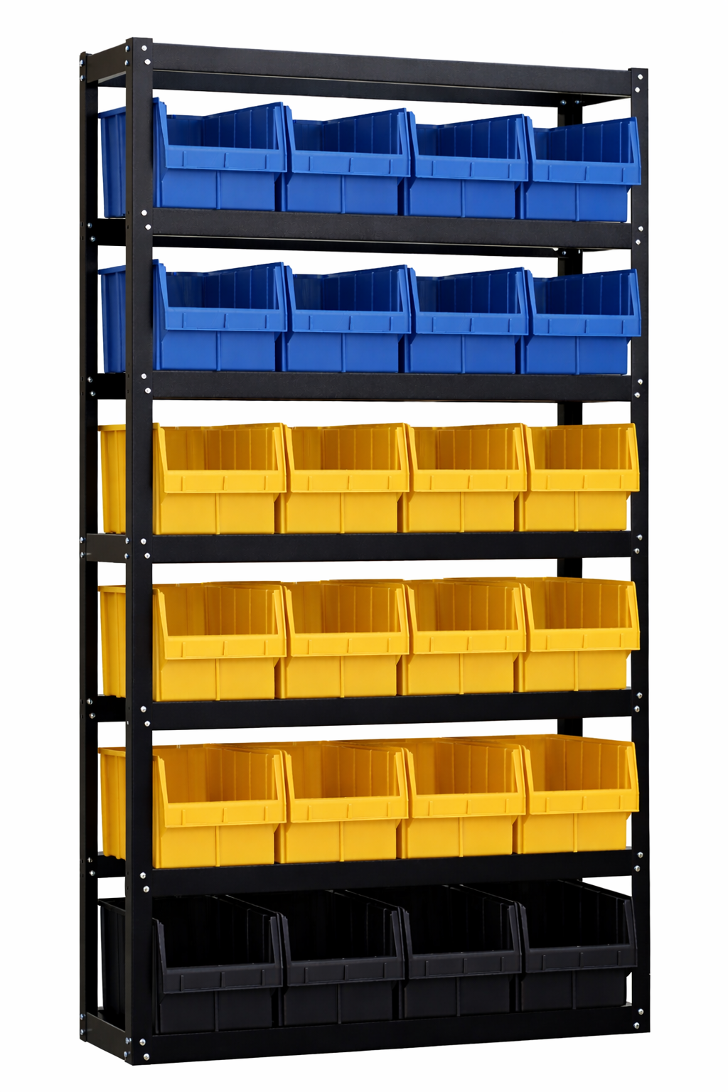 Стелажи для метизів з лотками для зберігання